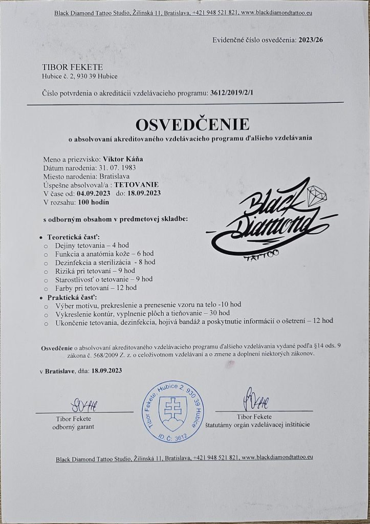 Originálna tvorba Viktora – Tetovanie Bratislava